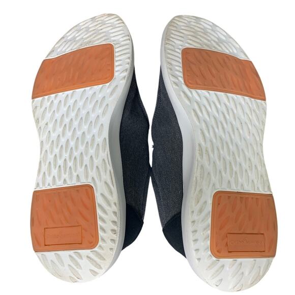 Ortho Comfoot Mens Size 11 Gray Black Canvas Lace Up Orthopedic Slip On Shoes - Picture 6 of 6